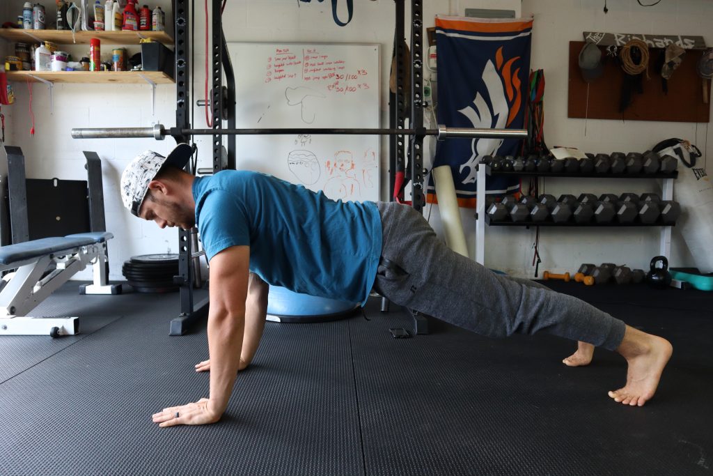 Arm planks for back and core strength
