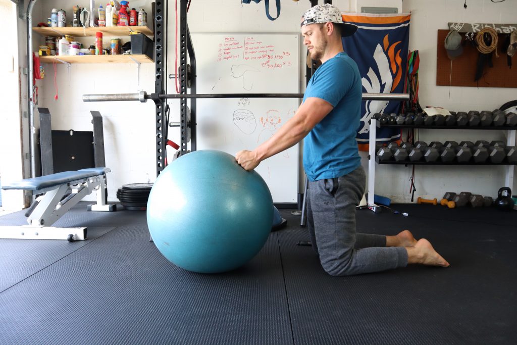 Stability Ball Roll Outs for back and Core strength