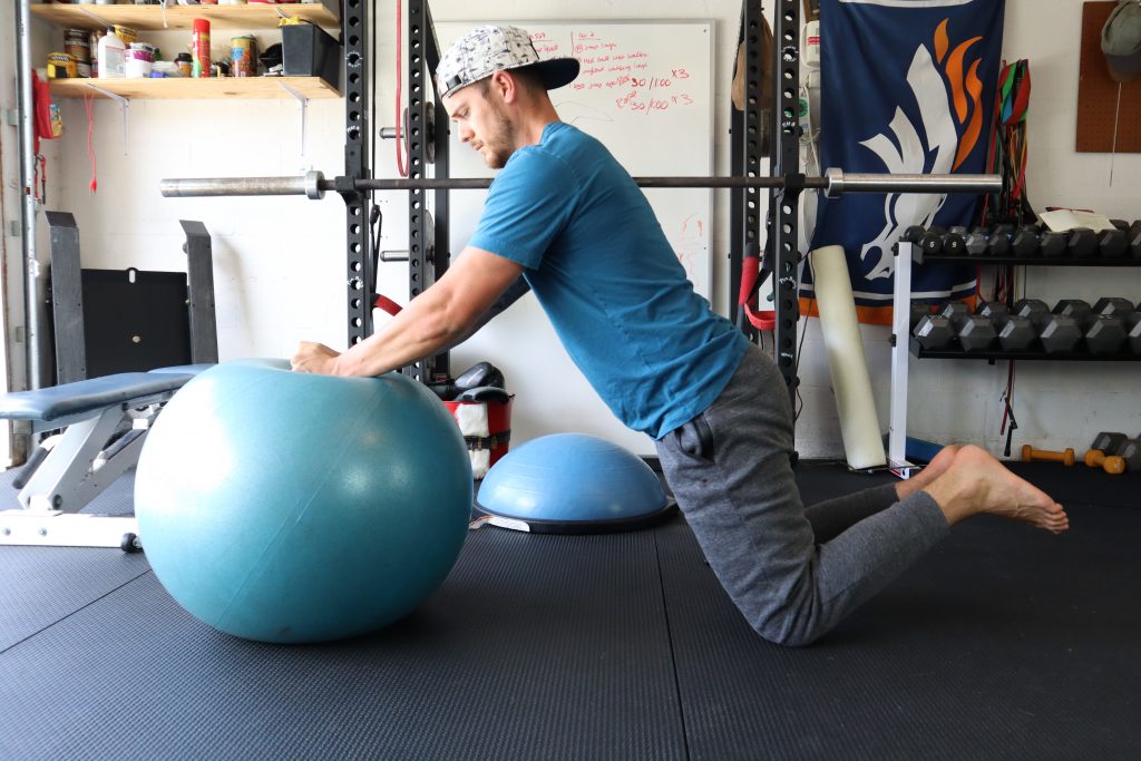 Stability Ball Roll Outs for back and Core strength