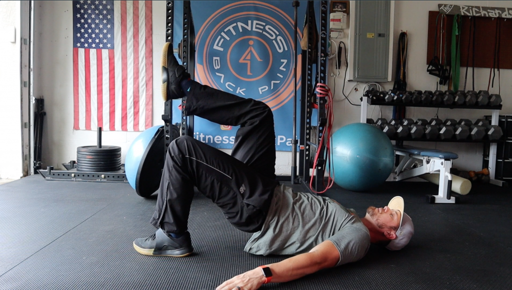 What is a single-leg glute bridge?